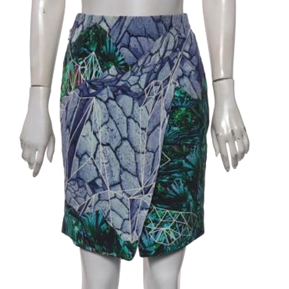 Climate Change Couture Dion Lee Botanical Geometric Hidden Lines Skirt Sz US4